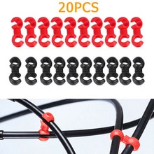 20pcs Bike Cable Clips Stop Cable Brake &amp; Gear Cables S Shaped Fittings Buckle Holes Gear Cable Housing Guides