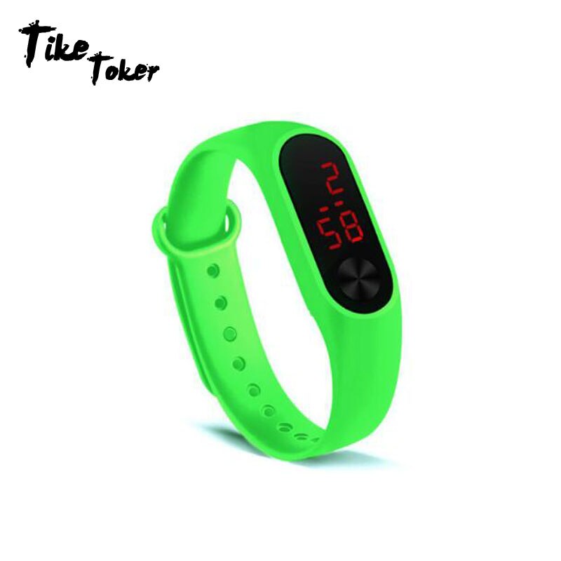 Sport Mannen Vrouwen Digitale Armband Horloges Man Dames Fitness LED Polsband Horloge Jongens Meisjes Casual Elektronische Klok Relogio Saati: green