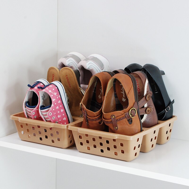 Japan Import Home Three Shoes Racks Plastic Japanese Shoe Storage Box Space Saver Organizer Cupboard Cabinets Container