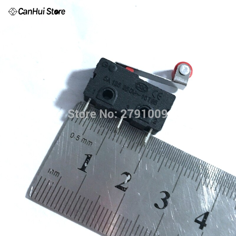 10 Pcs Mini Micro Limit Switch Roller Lever Arm SPDT Snap Action Roller Switch N/O N/C 5A250VAC KW11-3Z Mini Micro Switch