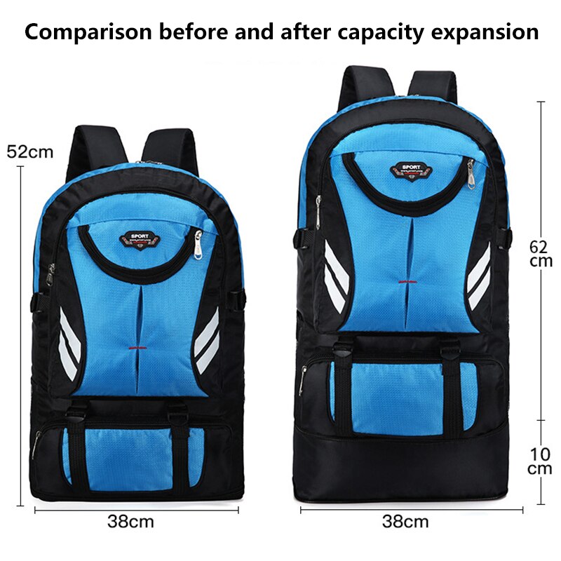 60L Waterproof Outdoor Travel Backpack Camping Trekking Bag for Man Woman Climbing Hiking Rucksack Fishing Cycling Backpack