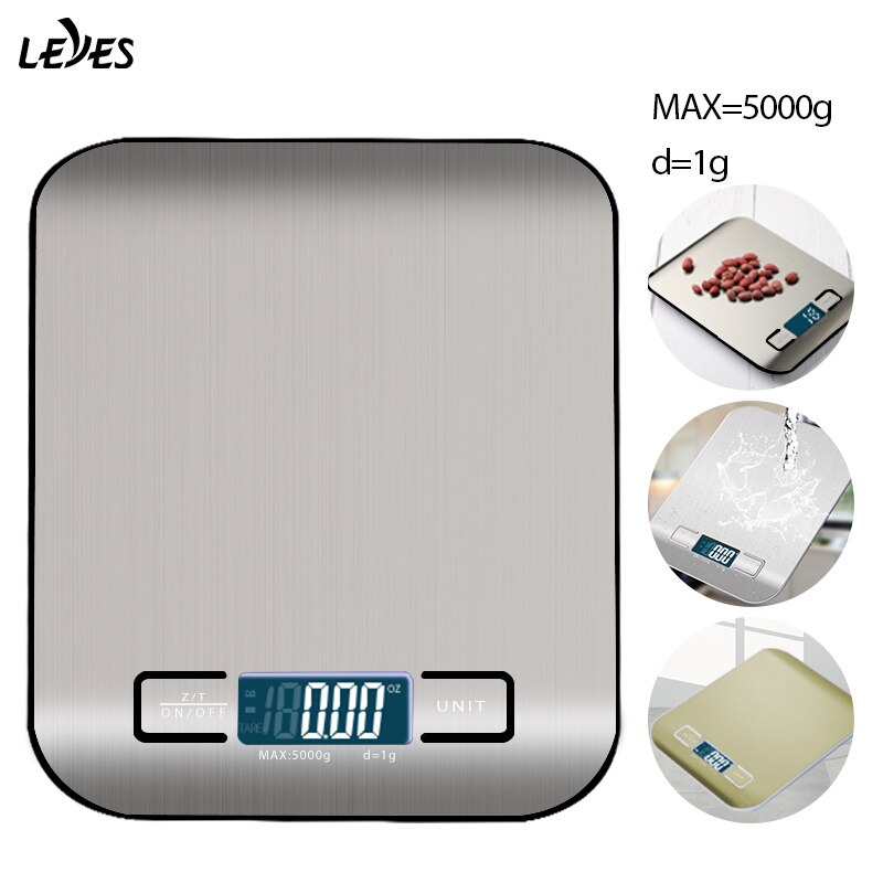 Kitchen Scale Electronic Food Scales Gram Digital Balance LCD Display Weight Ounces Cuisine Ultra Precision Weighing Waterproof