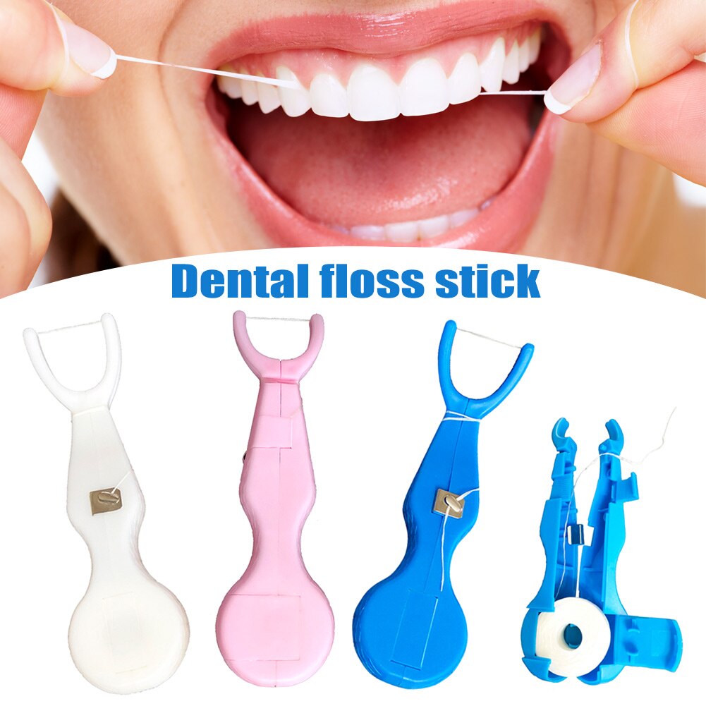 30M Nylon Dental Floss Met Houder Gebitsreiniging Pick Tanden Tool Oral Care Cleaner Interdentale Borstel Tanden Stick