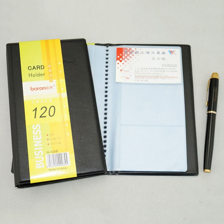 Business Portable Credit Card Holders Leather 120/160/180/240/300 Bank Card Case Holder Organizer Book: 120