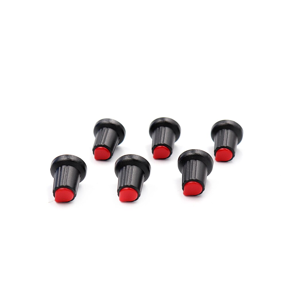 6Pcs Plastic Knop Pruimenbloesem Handvat 15X17mm AG2 Potentiometer Versterker Knop: Rood