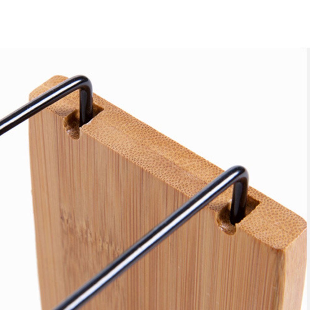 Storage Book End Nonskid Students Durable Floating Shelf Office Home School Stationery Portable Desk Organizer Bamboo Wood