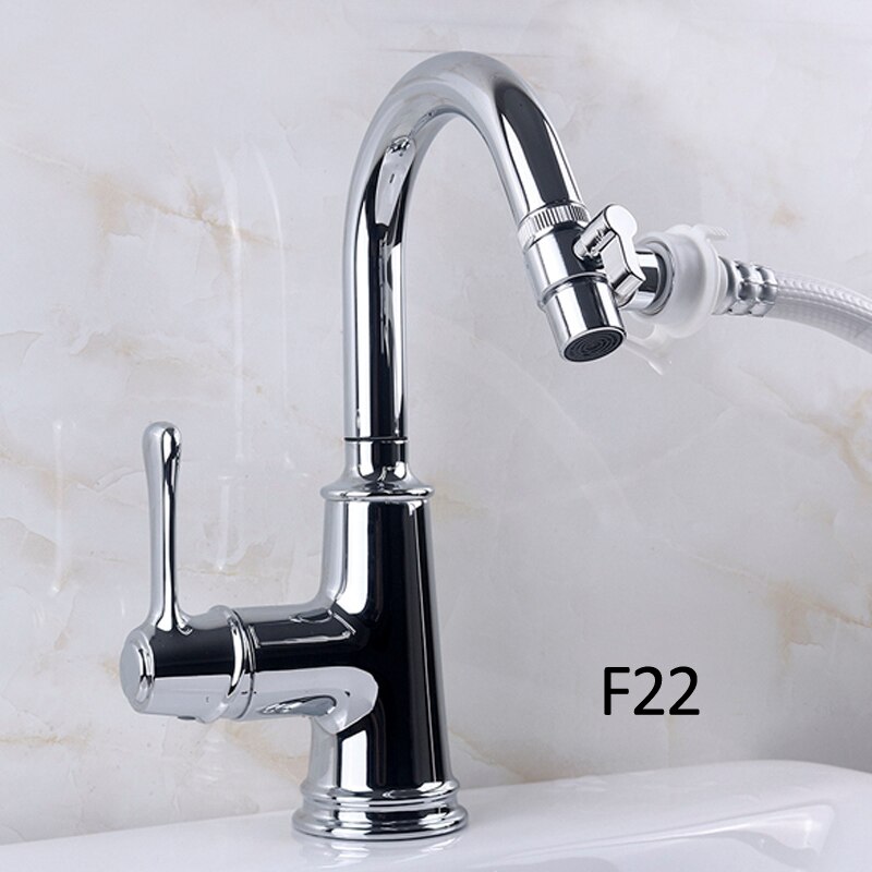 Förkromad koppar handfat kran luftare  f22 m24 g1/2 " avledningsadapter för toalett bidé spruta dusch tvättmaskin nippel
