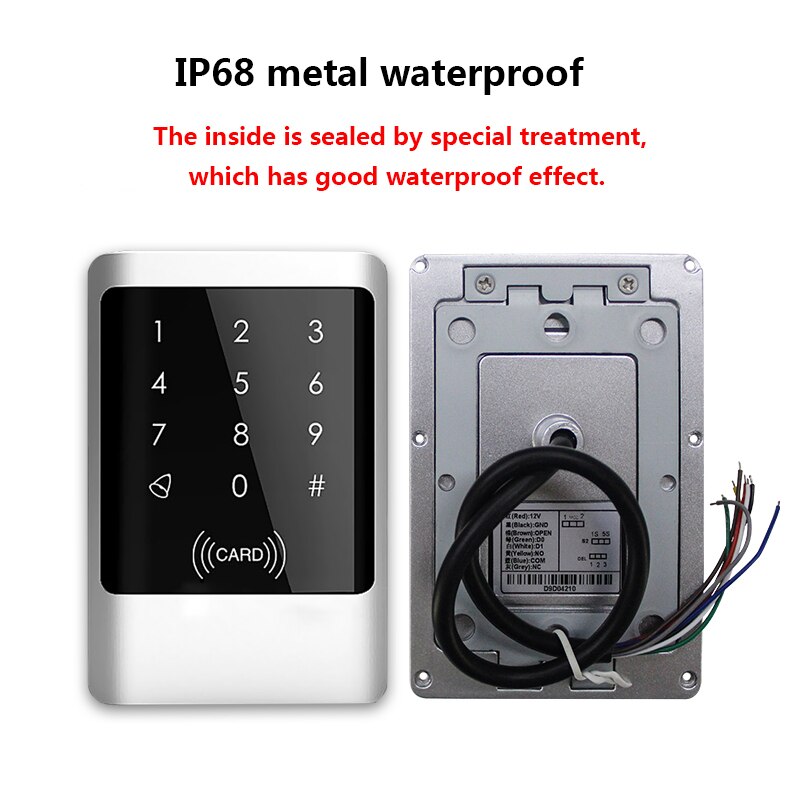 Outdoor RFID Access Control System IP68 Waterproof RFID Keypad Keyboard + Power Supply + Electronic Magnetic Lock Strike Locks