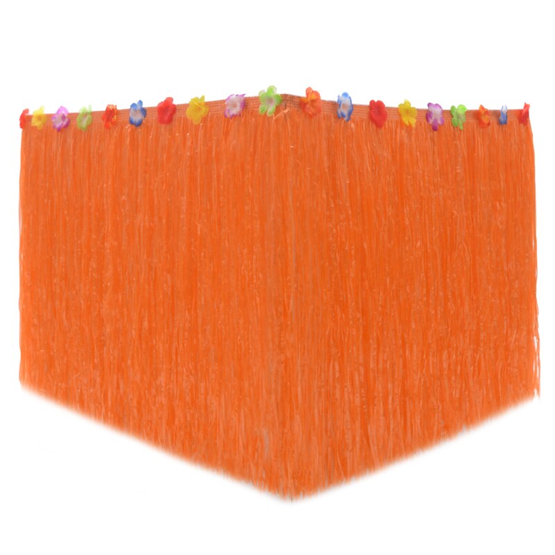 Table Skirt For Tropical Hawaiian Party Decorations Beach Party Decorations Supplies Adult's Kid's Birthday Table Cover Decor: Orange