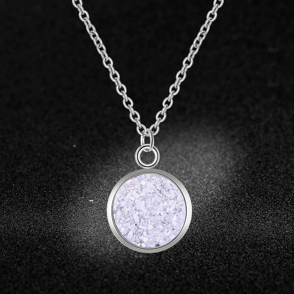 AAAAA 100% Roestvrij Staal Shining Resin Charm Ketting voor Vrouwen Nooit Aantasten Sieraden Ketting