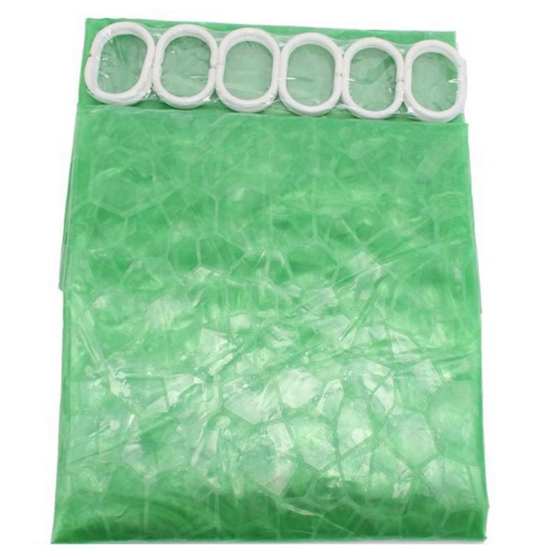 2.0X2.0 m PEVA Badkamer Douche Gordijnen Moldproof Waterdichte 3D Verdikte Huishouden Badkamer Douchegordijn Plastic Bad Scherm