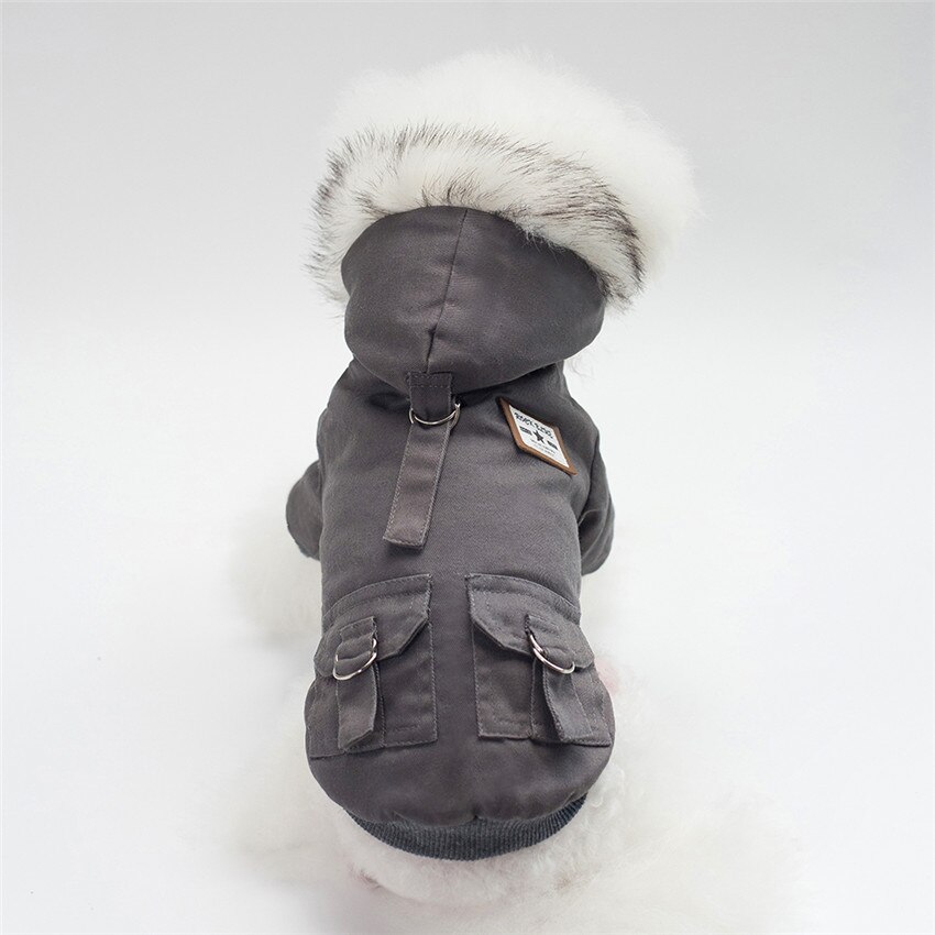 Kæledyr hund tøj til små hunde vinter varm hvalp kat frakker jakker chihuahua fransk bulldog jakke kæledyr tøj produkter xxl: Grå / M