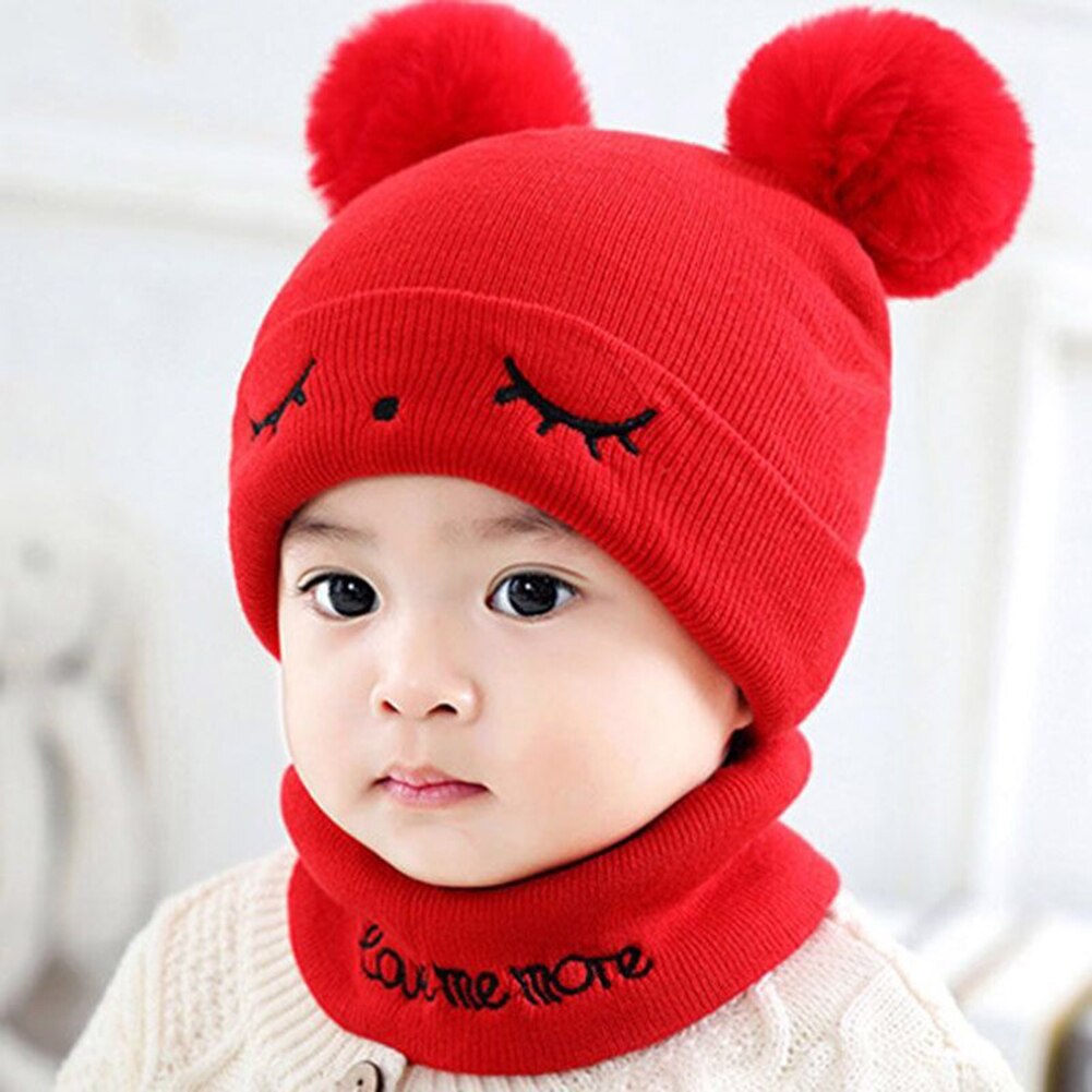 Cartoon Fleece Knitted Cute Beanies Cap Soft Cold Resistance Leisure Lovely Thicken Knitted Hat Baby Winter Accessories: A