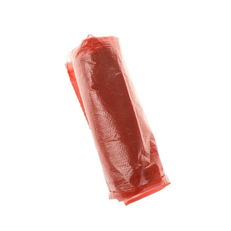 1 ruller plastikposer skraldeposer enkelt farve tyk praktisk miljørengøring affaldspose 50*60cm: Rød