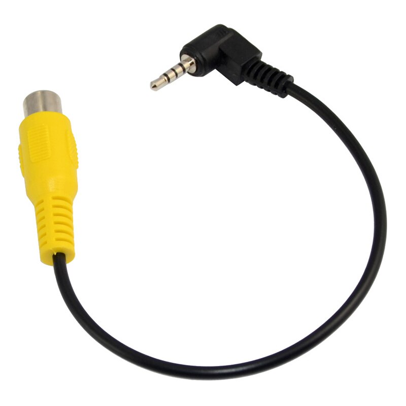 2 st 2.5mm stereo hane till rca hona adapterkabel för bil dvr videokamera gps, etc