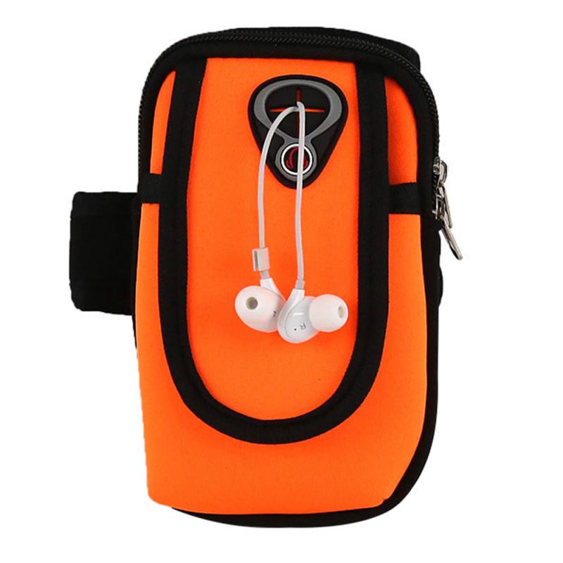 Sports Running Arm Bag Universal Waterproof Sport Mobile Phone Pack Climbing Hiking Mobile Arm Pack: Oranje