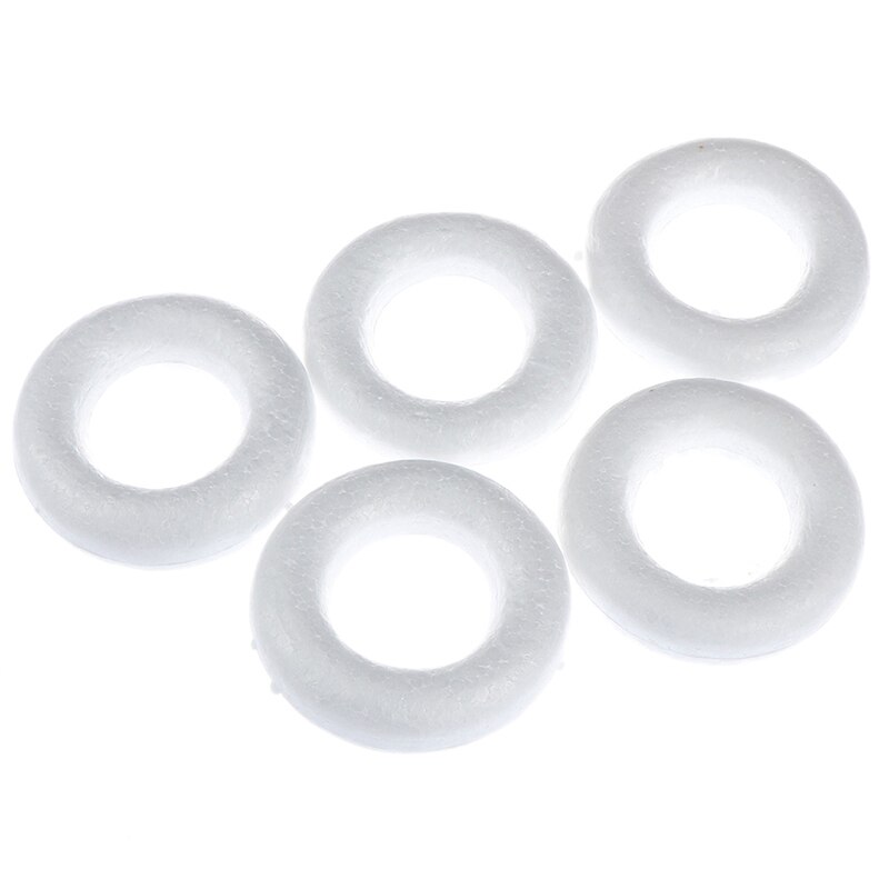 5 pièces rondes bricolage boules de polystyrène boule de noël blanc modélisation polystyrène mousse artisanat boules décorations de noël fête de mariage