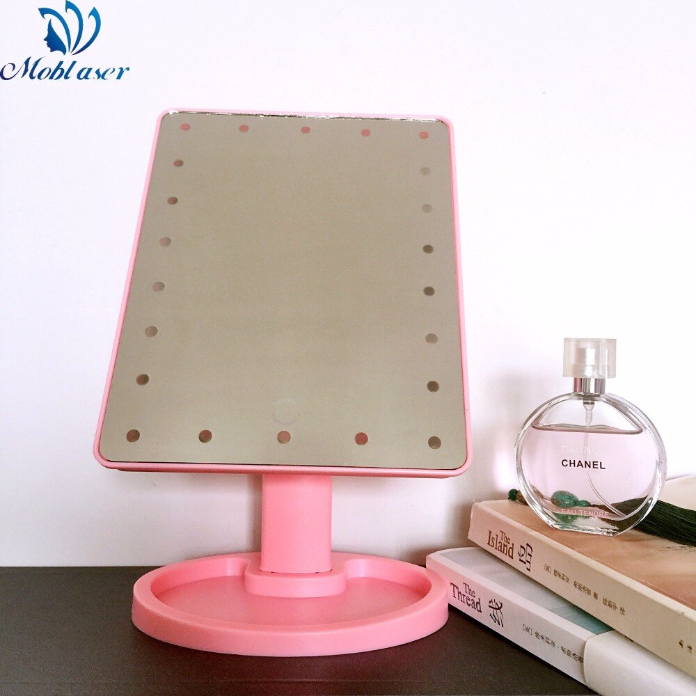 360 graus de rotação espelho maquiagem brilhante pequeno dobrável portátil compacto bolso mesa mesa luzes led espelho maquiagem usb power