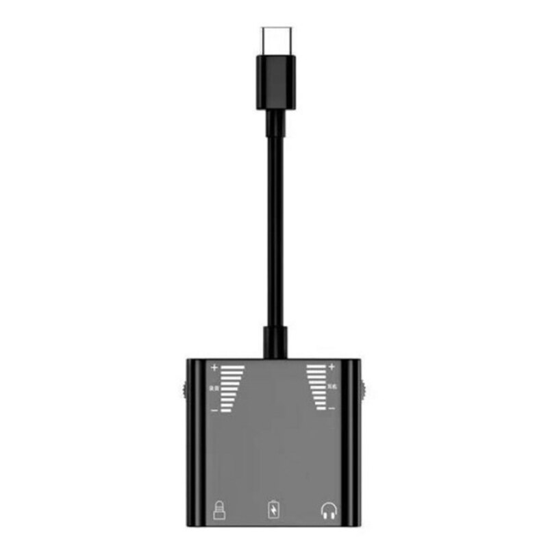 Mobile charging live streaming 7,1 external type-c usb sound card for iphone air 3,5 mm audio jack headphone mic adapter: Default Title