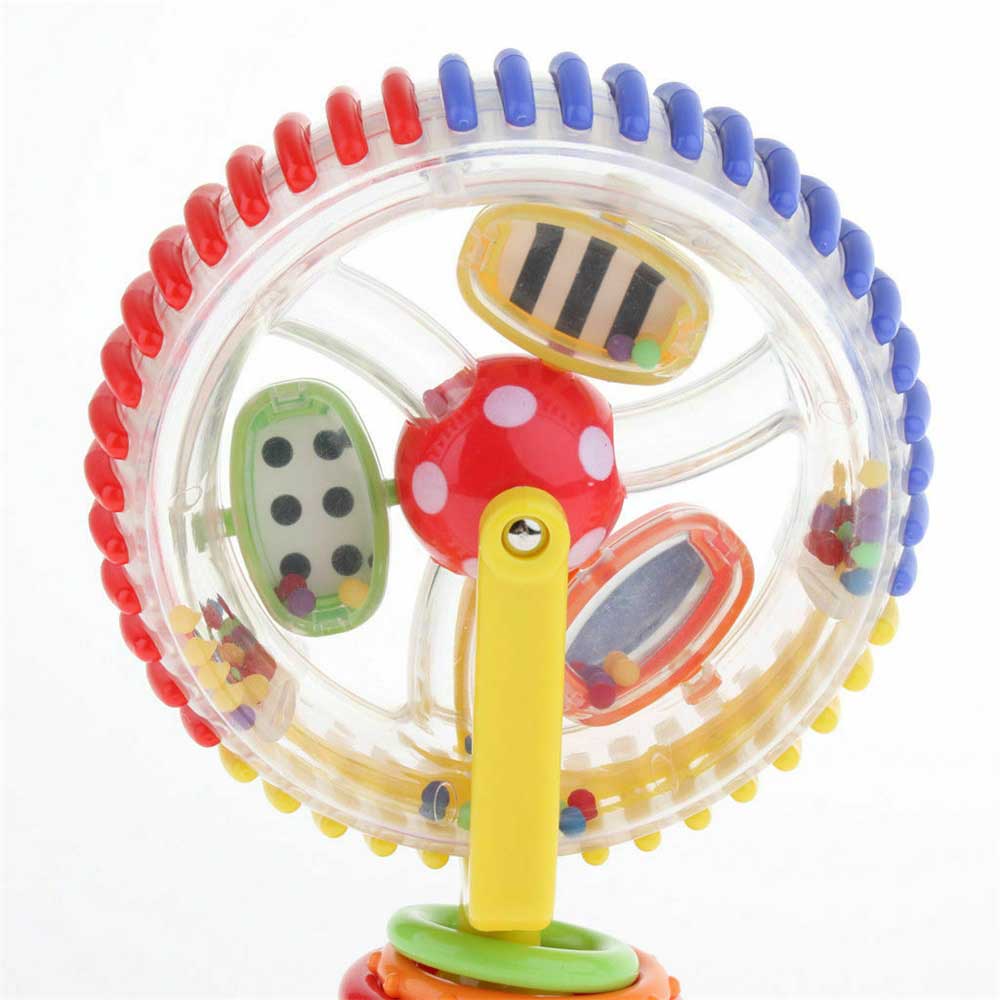 Hochet grande roue arc-en-ciel pour bébé, jouet pour enfant, chaise haute à aspiration