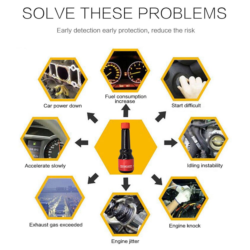 60mlCar Fuel Treasure Gasoline Additive Remove Engine Carbon Deposit Save Gasoline Increase Power Additive in Oil for Fuel Saver