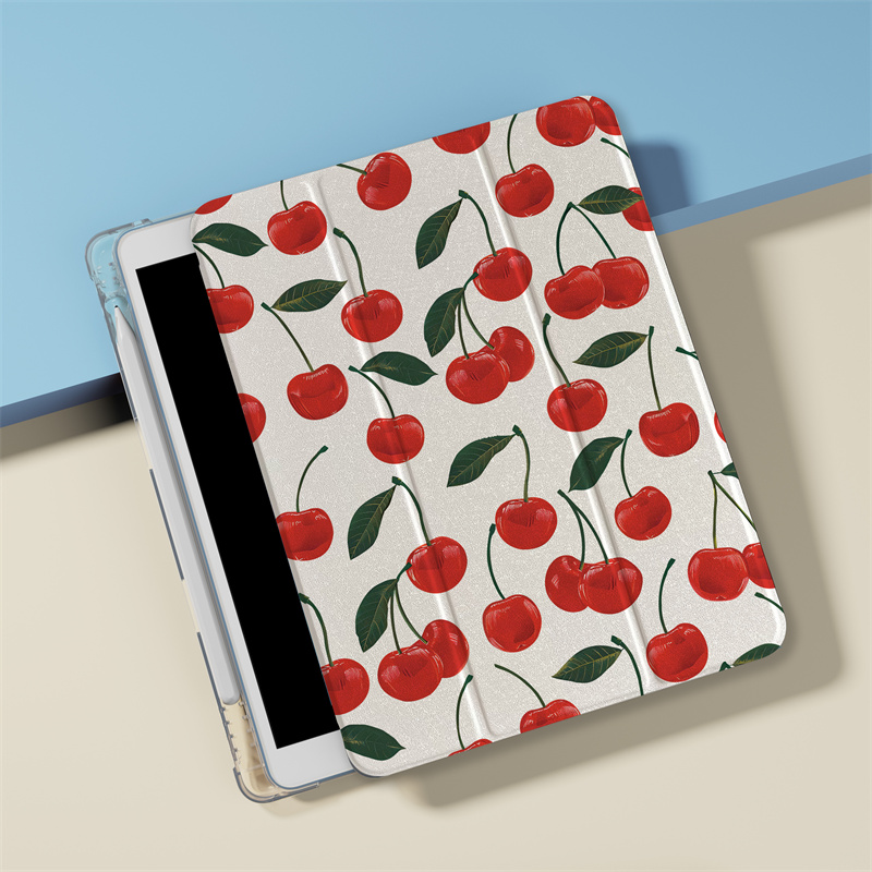 Cute Cherry Case For Apple iPad Air 2024 11 inch Air5 4 10.9 iPad 5 6 7 8 9 Gen 9.7 Air 3 10.2 10.5'' mini 6 5 4 Soft Cases