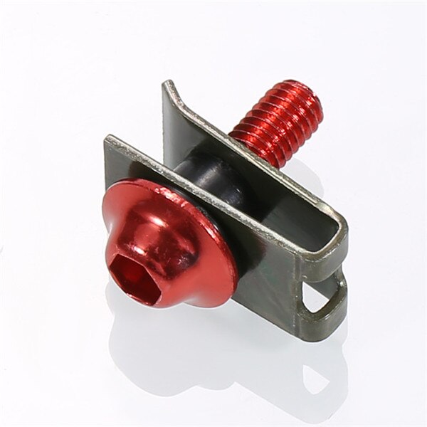 10 Uds. Tornillos de aluminio para motocicleta M5, tornillos de sujeción, Tuercas de resorte, accesorios para motocicletas, tuercas y pernos metálicos para camiones y automóviles: Rojo