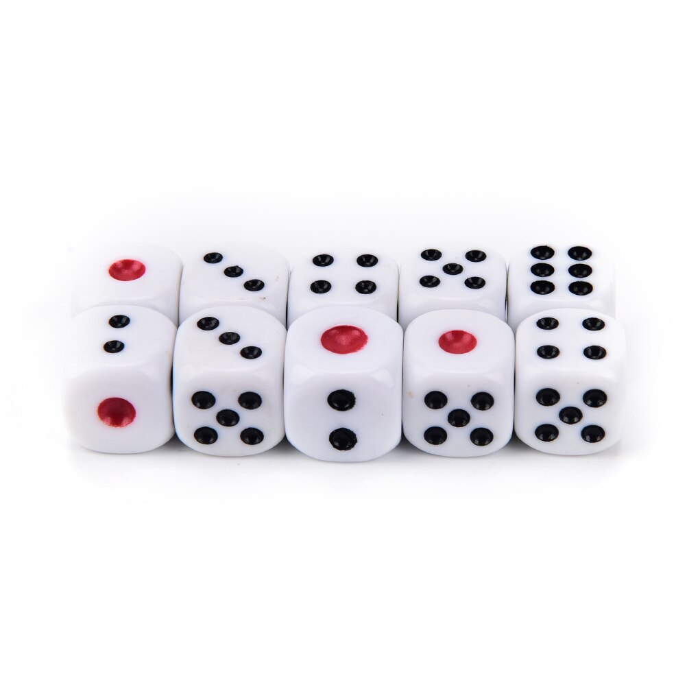 Game Dice 10 Pcs Acryl Transaprent D6 Dice, 6 Zijdig Gokken Kleine Dobbelstenen Voor Playing Game