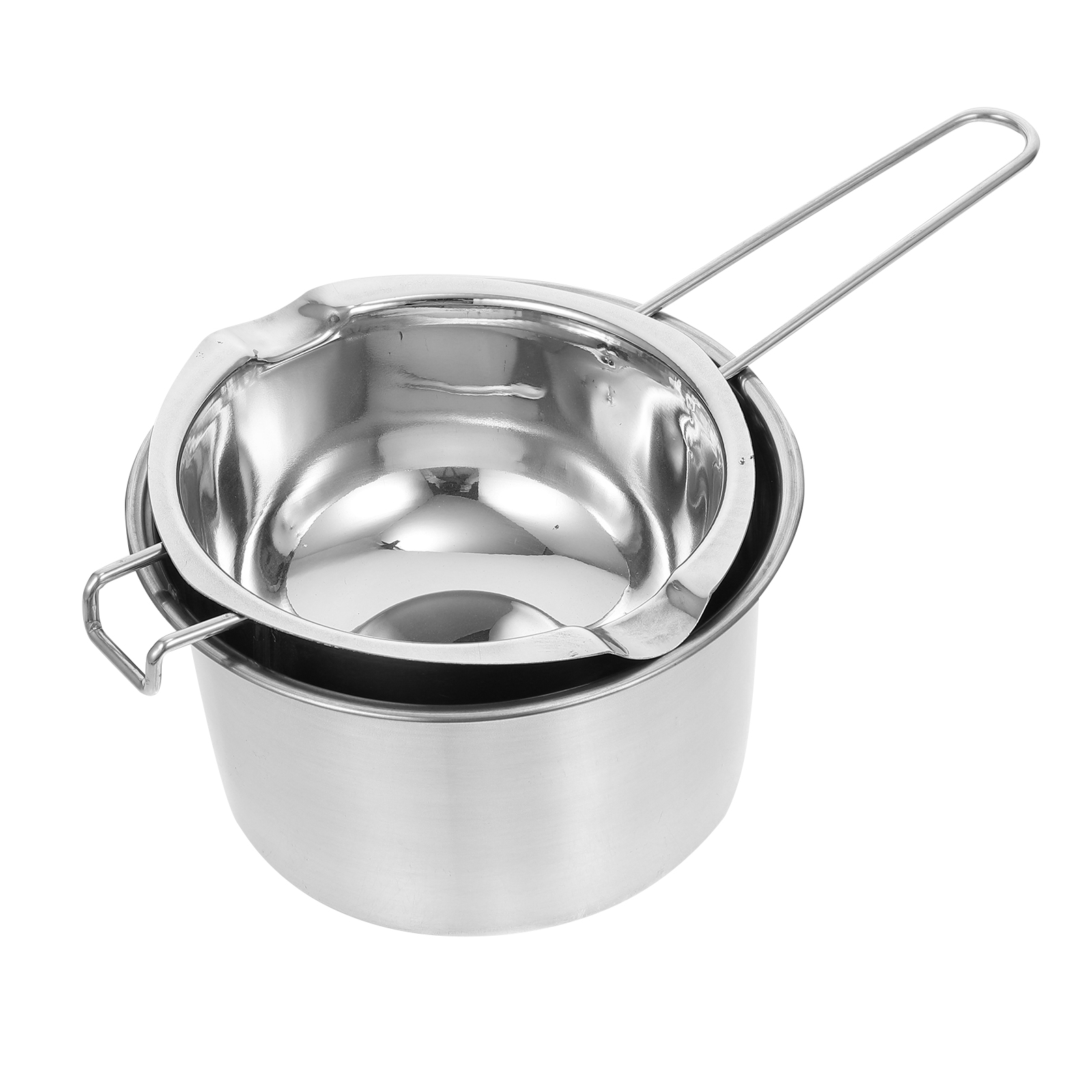 1 Set Dubbele Boiler Pot Chic Mooie Fijne Chocolade Melting Pot Wax Smelten Pot Roestvrij Staal Chocolade Pot Kaas Smelten pot: 600ml28X16X9CM