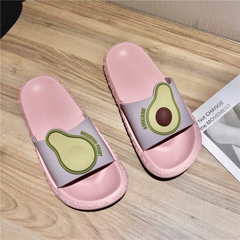 Paar der Hausschuhe frauen Hausschuhe Plattform Sommer Schlecht Koreanisch-Stil Eva Avocado Pantoffel für Männer drinnen Schuhe Mann schuhe