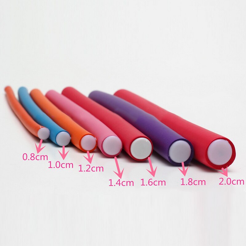 10 Pcs/Set Hair Curler Magic Air Hair Roller Curling Sticks Soft Foam Twist Flexi Rods Hair DIY Styling Tool MU8669: 8mm