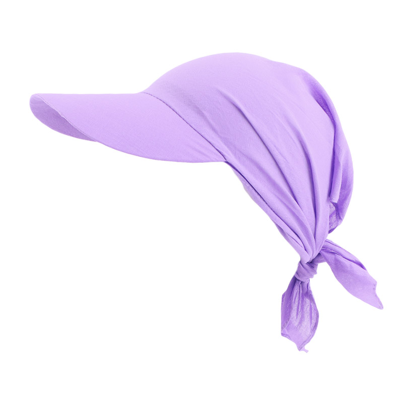Vrouwen Brim Bandana Sjaal Cap Zonneklep Met Pre-Gebonden Tulband Katoen Hoofddoek Head Cover Haaruitval Sjaal Wrap strand Outdoor Hoed