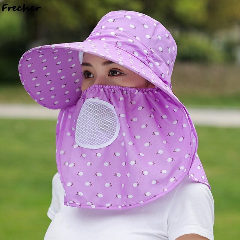 Sun Hat Female Summer Hat Cover Face Sun Hat All-match Summer Hat with Big Rim Anti-ultraviolet Cycling Sunhat