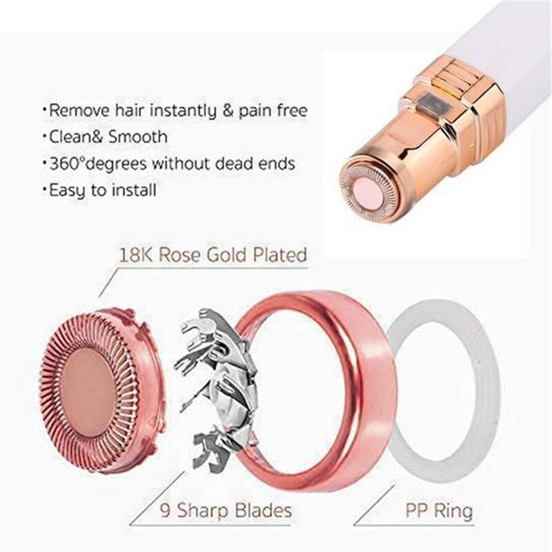 Depilación indolora recargable mediante USB para mujeres, depiladora eléctrica portátil, depiladora femenina para labios, mejillas, afeitadora de vello facial, 30 #