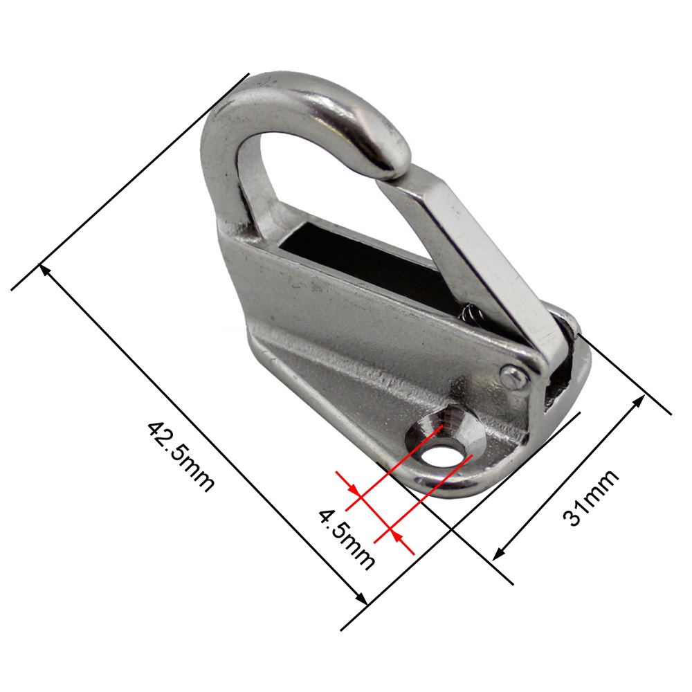 Stainless Steel 316 Fender Spring Hook Heavy Duty Marine Boat Hardware Accessories Fender Hook Parts