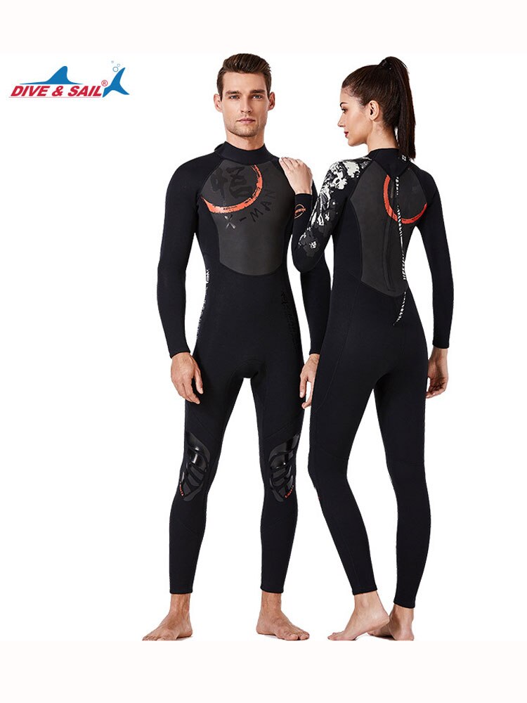 Men’s Women’s 3mm Neoprene Full Body Wetsuit Super Stretch Perfect for Surfing, Diving, Snorkeling, All Water Sports Long Sleeve