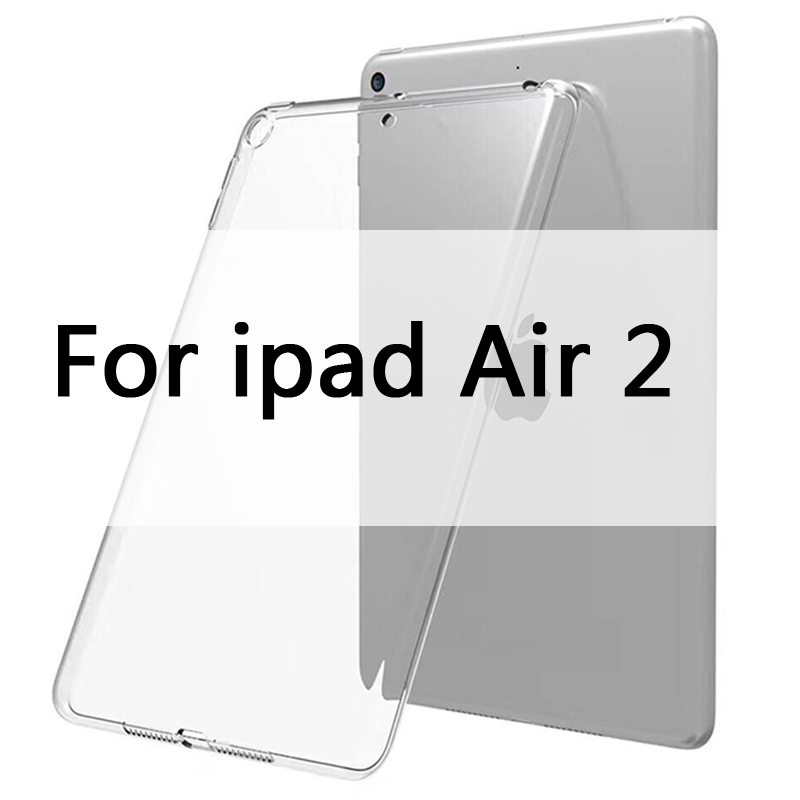 Case For iPad 10.2 MiNi 2 3 4 5 TPU Transparent Silicone Shockproof Cover For iPad Pro 10.5 Air 1 2 Back Case: For ipad Air 2