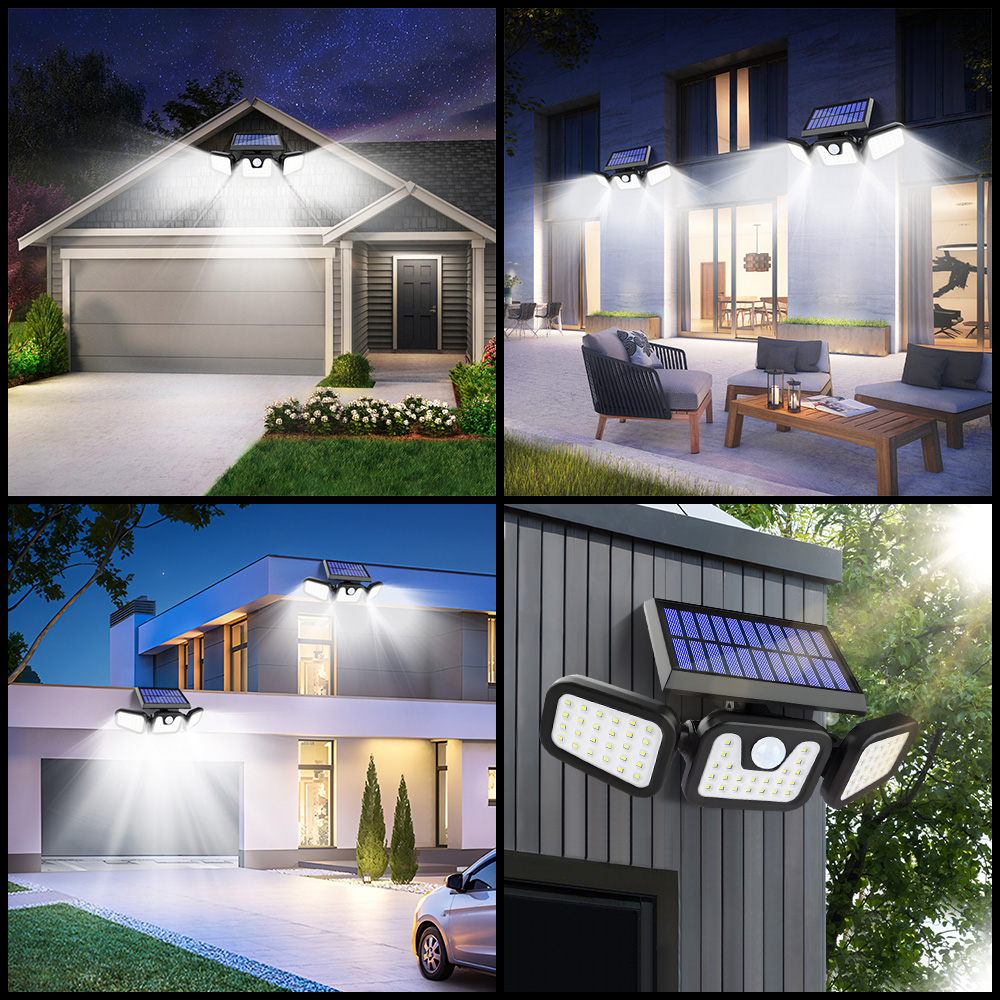 24000 mah krachtige solar buitenverlichting, split-solar led-lamp, waterdichte buitenlamp op zonne-energie, tuinlamp met bewegingssensor, wandlamp