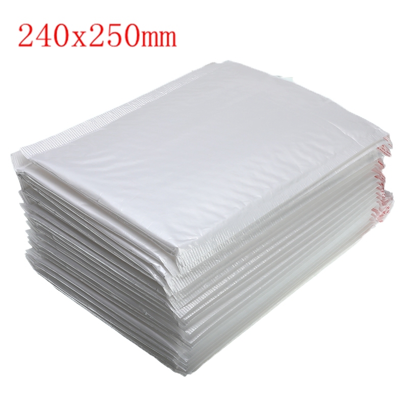50PCS Verschillende Specificaties Wit Schuim Envelop Tas Mailers Padded Envelop Met Bubble Mailing Zak: 240x250mm