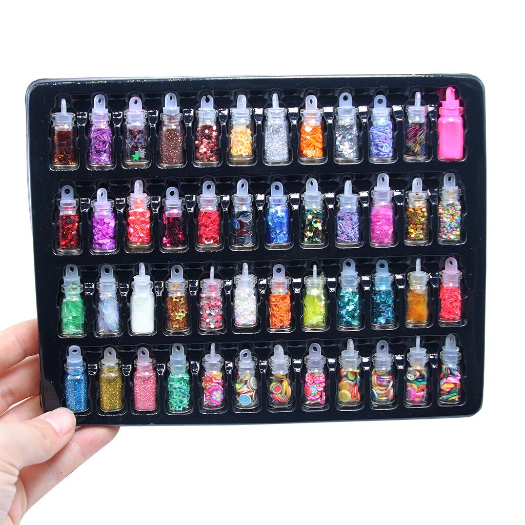 48Stck Pailletten/funkeln Füllstoff Flauschigen Schleim Spielzeug Charme Lizun Modellierung DIY Tonne Bausatz Zubehör Liefert Lustige Für freundlicher