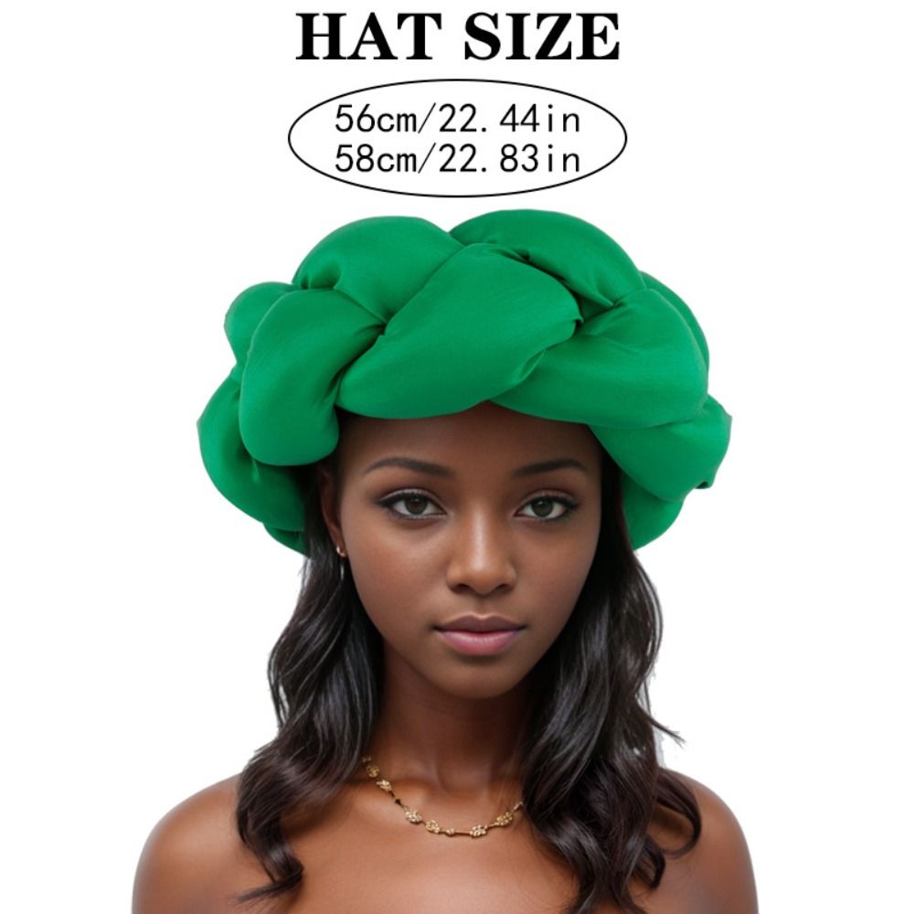 Exagerado Grande Trança Cabeça Banda para As Mulheres, Raw Silk Turbante Cap, Nigéria Wedding Party Headpiece, Headband Feminino, Novo