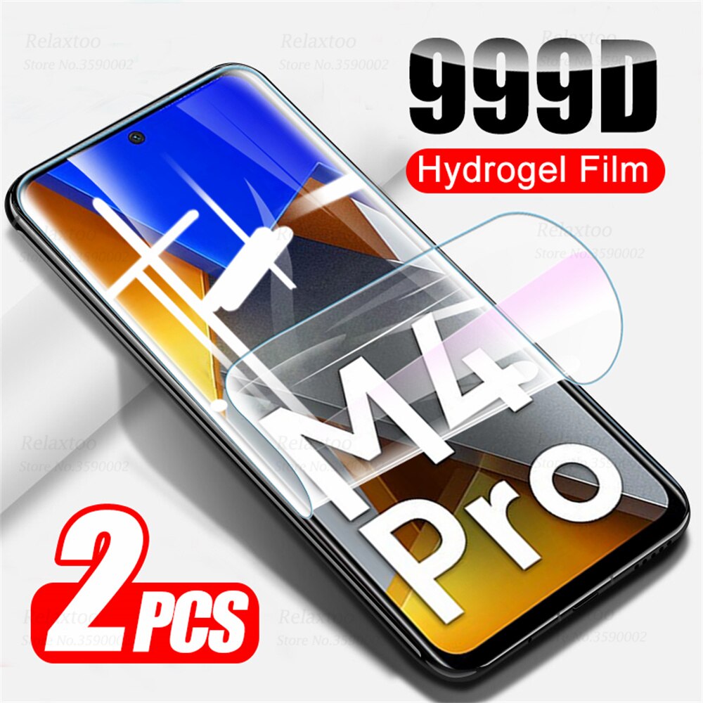 Protector de pantalla de teléfono, película de hidrogel curvo completo para Xiaomi Poco M4 Pro 4G, Poxo Poko, Poco M4Pro, PocoM4 M 4, NFC, no de vidrio, 2 uds.