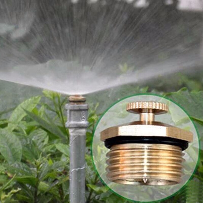 360 Degree Sprinkler 1/2" Copper Adjustable Spray Nozzle Agriculture Greenhouse Irrigation Misting Nozzle 50 Pcs