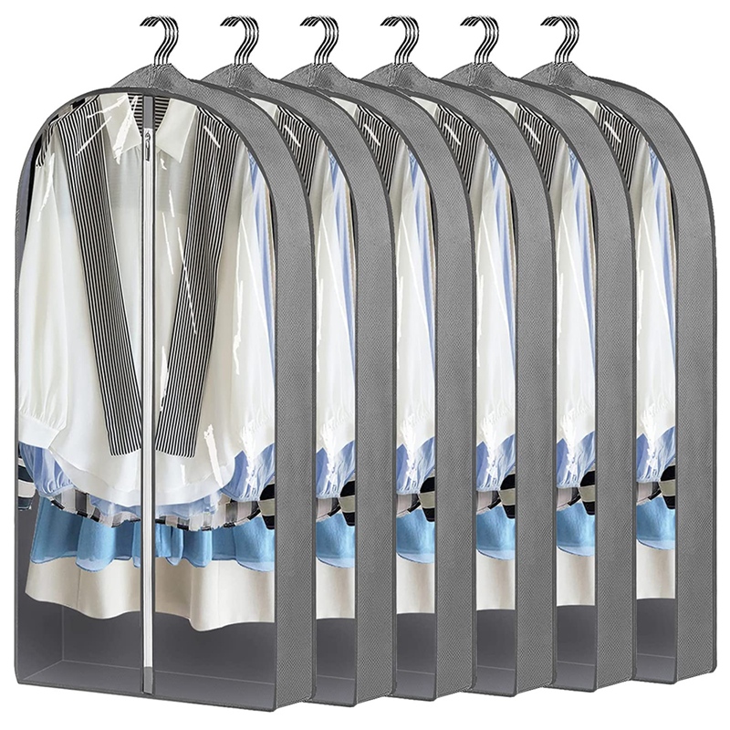 Garment Bags For Closet Storage Hanging Clothes 6 Pack, 40Inch Storage Bags For Clothes Suit Bags With 4Inch Gusseted: Default Title