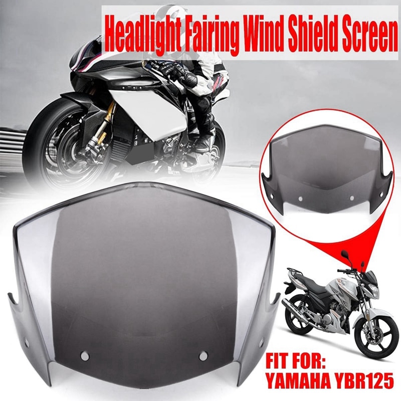 Motorcycle Headlight Fairing Transparent Brown Windshield for Yamaha Ybr 125