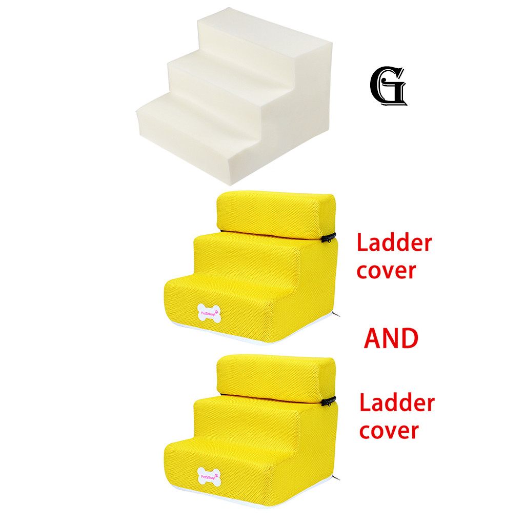 Lit escalier pour animal domestique | Échelle 2/3 pour animal domestique, maison pour chien, chiot, lit en tissu maille pliable, lit amovible pour animal, lit pour chat, chien, rampe pour chiot, fournitures pour chiot: G
