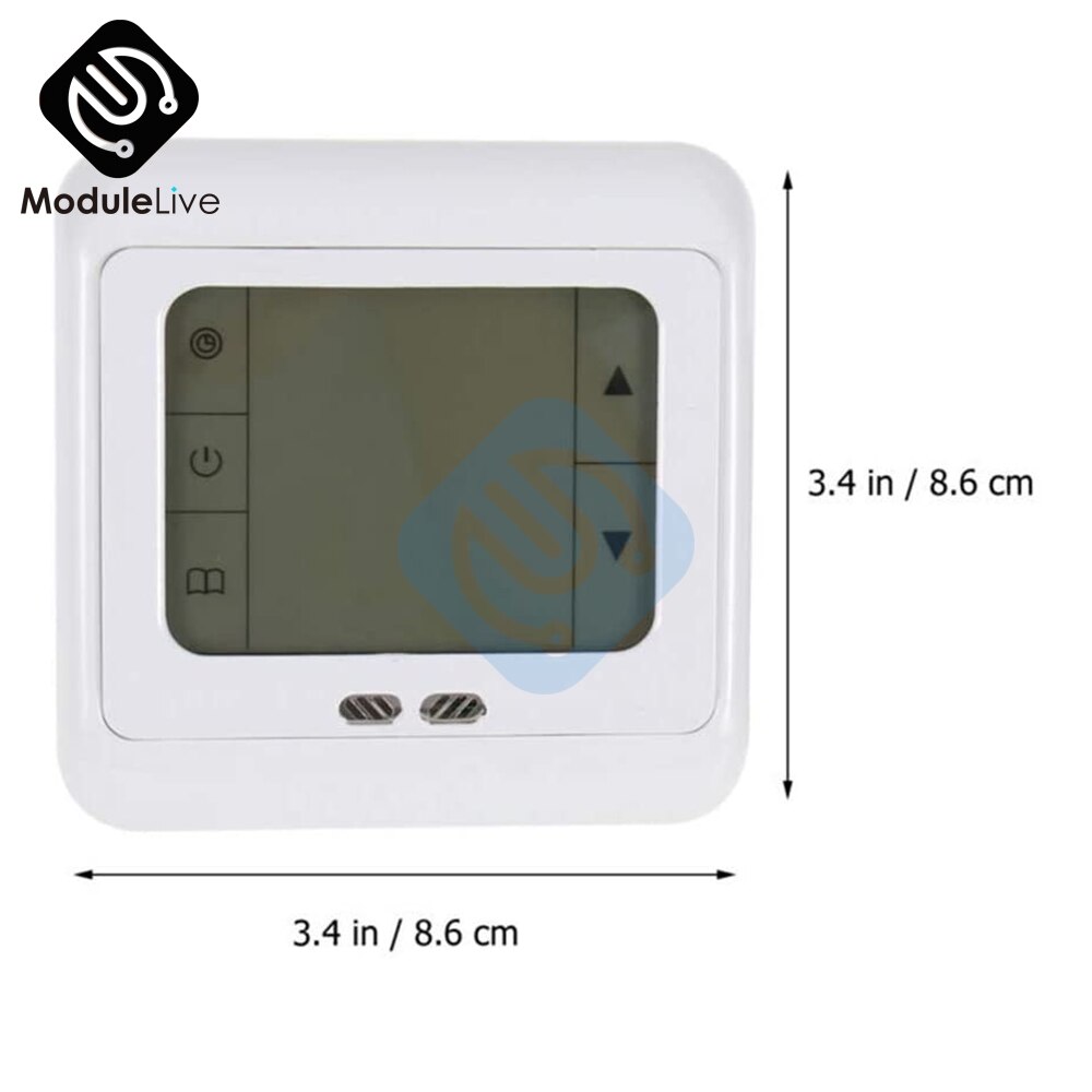 AC 220V Programmable Digital LCD Touch Screen Floor Heating Room Thermostat for Home Heating System Temperature Controller