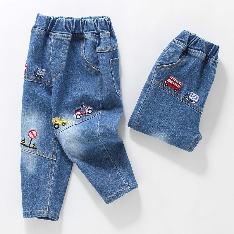 IENENS 2-9 Years Kids Boys Clothes Skinny Jeans Classic Pants Children Denim Clothing Long Bottoms Baby Boy Casual Trousers