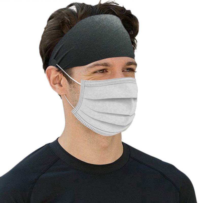 Knop Hoofdband Voor Verpleegkundigen Vrouwen Mannen Yoga Sport Workout Tulband Tie Dye Hoofd Wrap Elastische Haarband: Default Title