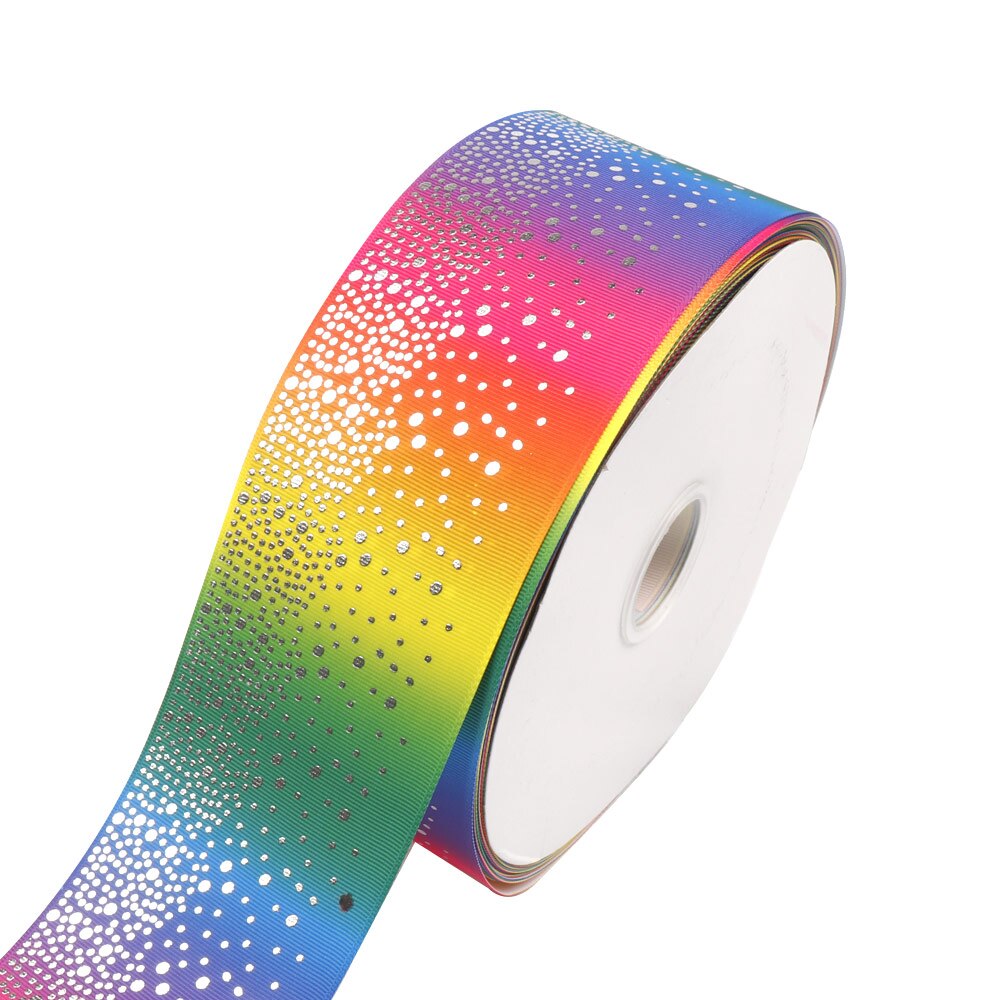 IBOWS 2 Meter 75mm Ripsband Punkte Folie Gedruckt Band Für Handwerk DIY Hairbows Zubehör Dekorative Handgemachte Materialien: 1
